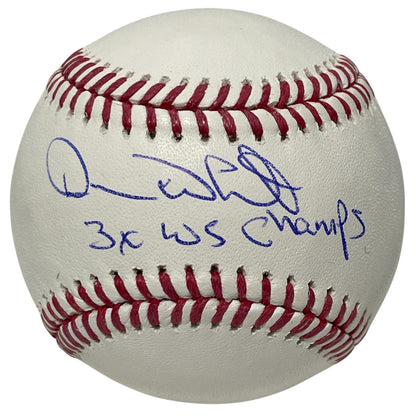 Devon White Signed Official Major League Baseball (3x WS Champs) Beckett
