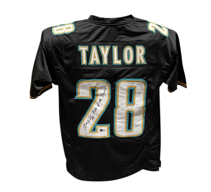 Fred Taylor Signed Jacksonville Jaguars Jersey Black Pride of the Jaguars