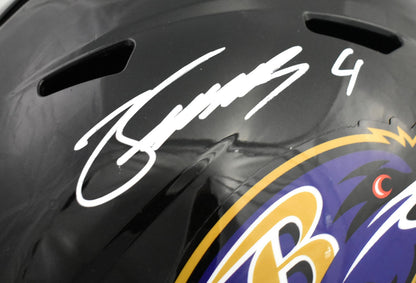 Zay Flowers Autographed Baltimore Ravens Full Size Speed Helmet