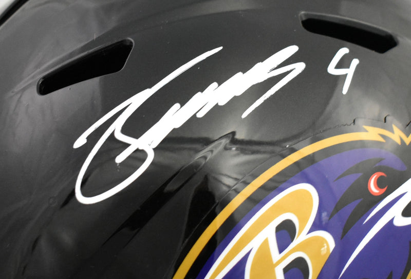 Zay Flowers Autographed Baltimore Ravens Full Size Speed Helmet