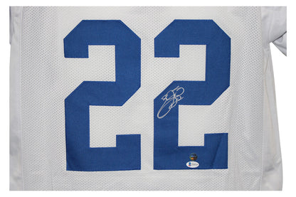 Emmitt Smith Autographed Dallas Cowboys Custom Jersey (Beckett)