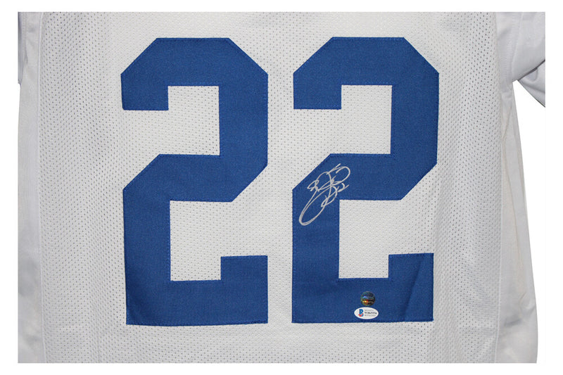 Emmitt Smith Autographed Dallas Cowboys Custom Jersey (Beckett)