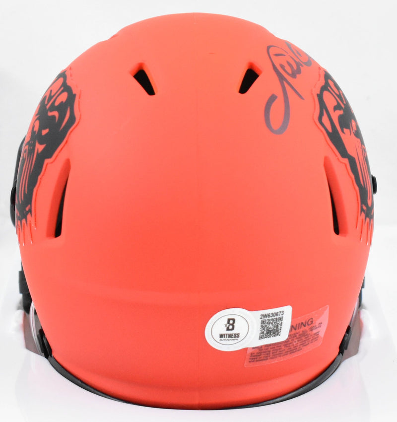 Nick Chubb Signed Cleveland Browns Rave Speed Mini Helmet