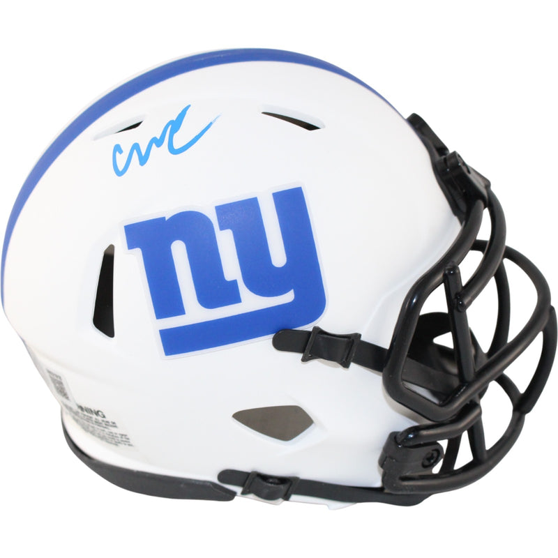Abdul Carter Autographed New York Giants Lunar Mini Helmet