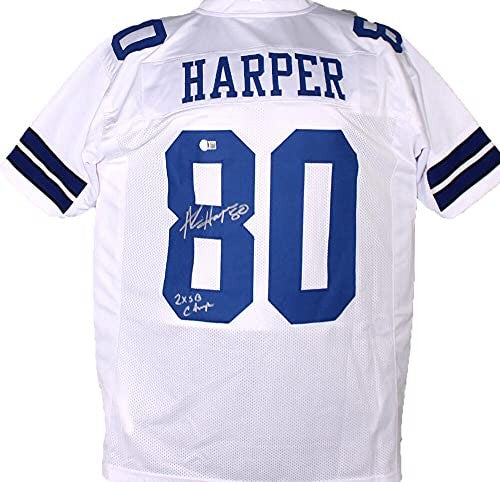 Alvin Harper Autographed White Custom Jersey "2x SB Champs"