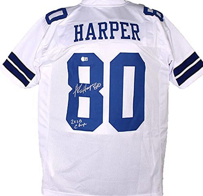 Alvin Harper Autographed White Custom Jersey "2x SB Champs"