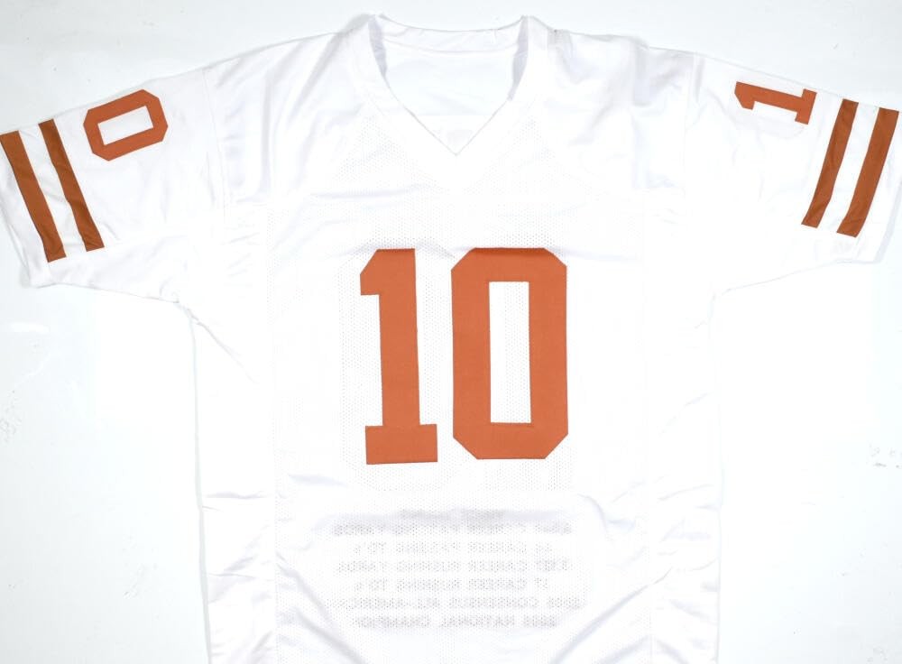 Vince Young Signed White Custom College Style Jersey
