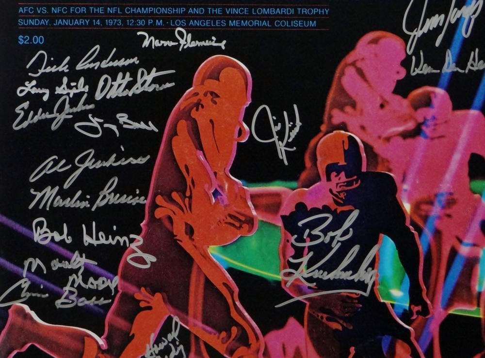 1972 Miami Dolphins Multi-Signed Super Bowl VII 16x20 Photo (20 Sigs)