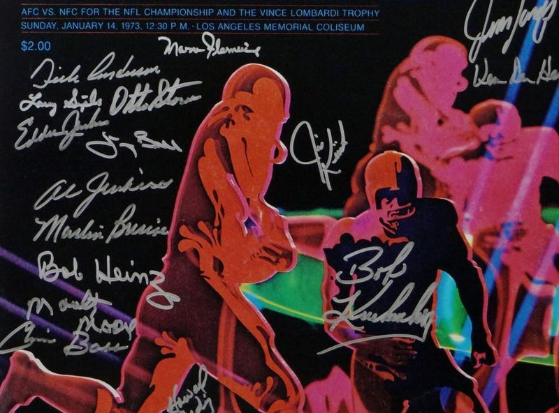 1972 Miami Dolphins Multi-Signed Super Bowl VII 16x20 Photo (20 Sigs)