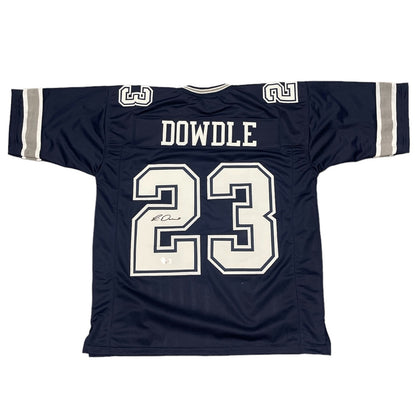 Rico Dowdle Signed Dallas Cowboys Custom Football Jersey (BAS COA)