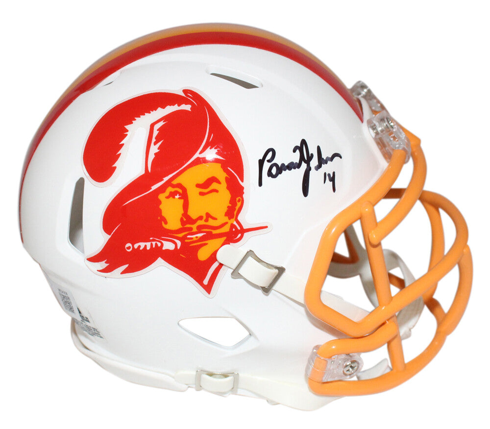 Brad Johnson Tampa Bay Buccaneers Signed Throwback Mini Helmet
