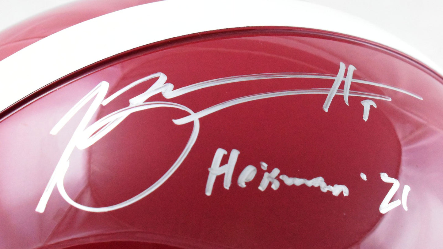 Bryce Young Autographed Alabama Crimson Tide Authentic Helmet - Heisman Inscription