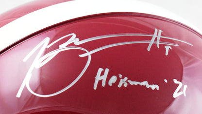 Bryce Young Autographed Alabama Crimson Tide Authentic Helmet - Heisman Inscription