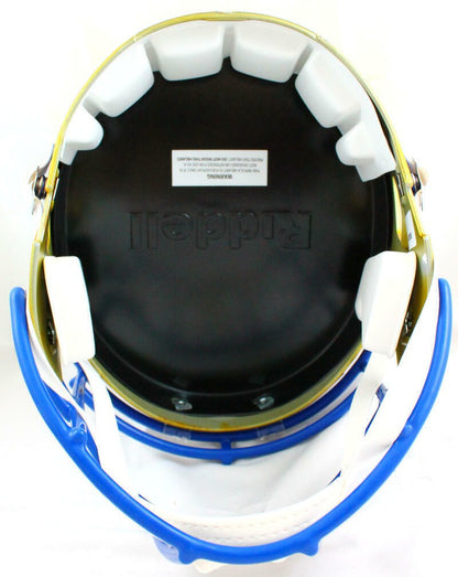 Marshall Faulk Signed Rams Full Size Flash Speed Helmet w/ 3 Inscriptions