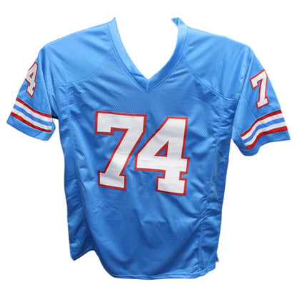 Bruce Matthews Signed Houston Oilers Custom Football Jersey