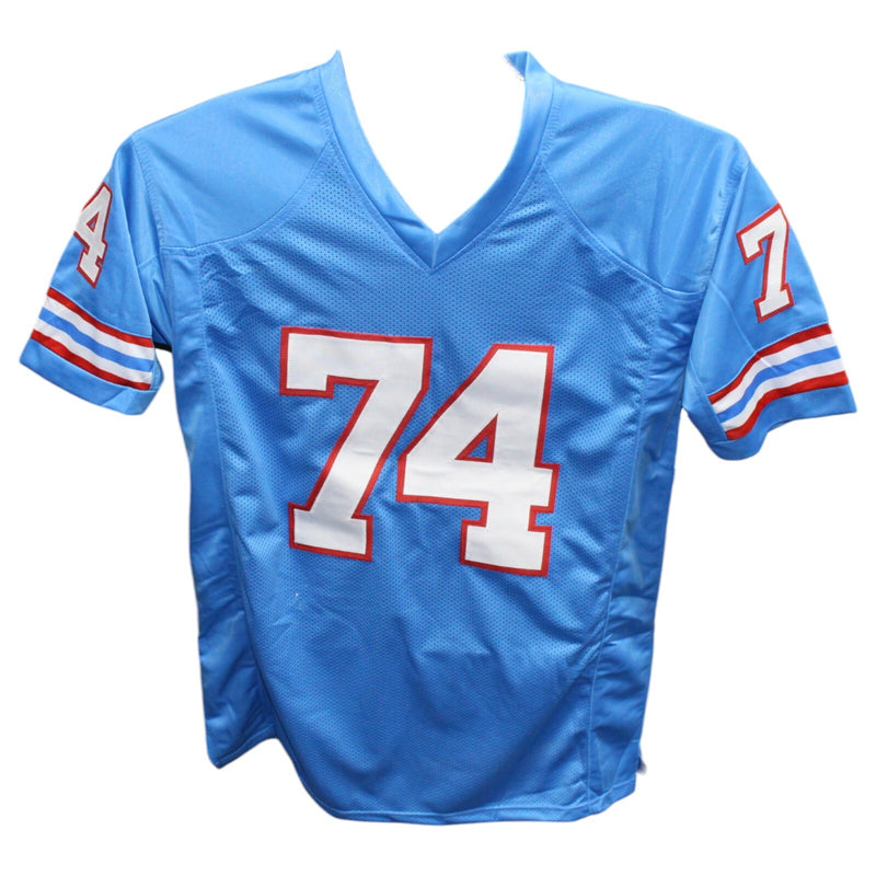 Bruce Matthews Signed Houston Oilers Custom Football Jersey