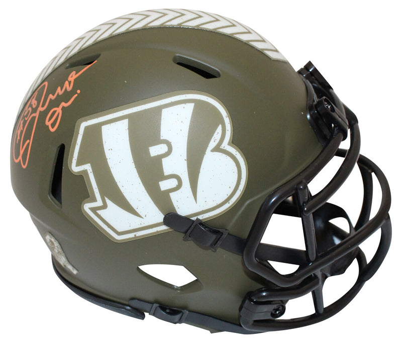 Joseph Ossai Signed Cincinnati Bengals Salute to Service Mini Helmet