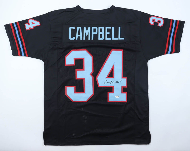 Earl Campbell Signed Houston Oilers Black Custom Jersey
