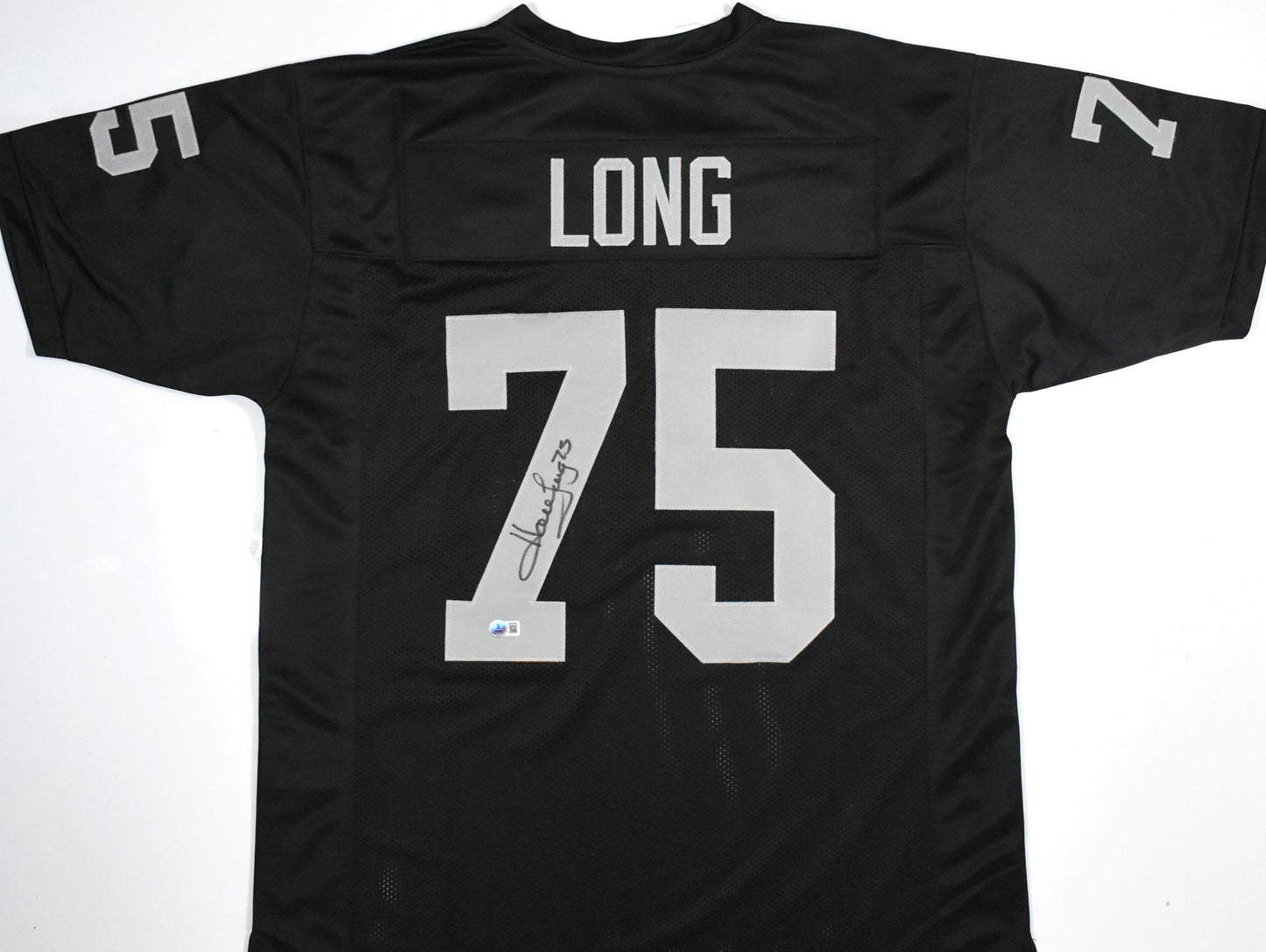Howie Long Autographed Raiders Custom Black Jersey