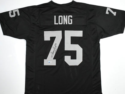 Howie Long Autographed Raiders Custom Black Jersey