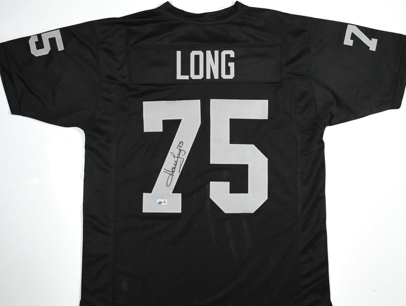 Howie Long Autographed Raiders Custom Black Jersey