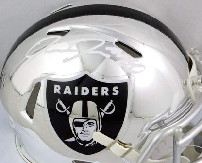 Josh Jacobs Signed Oakland Raiders White Chrome Mini Helmet