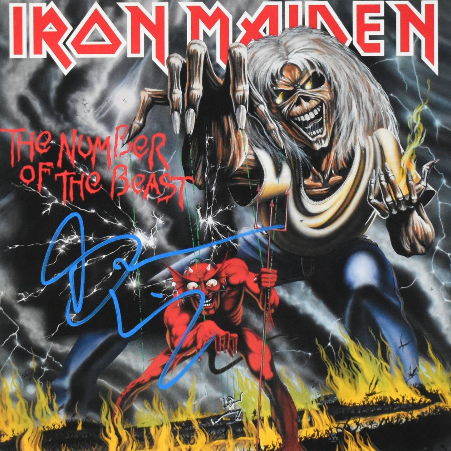 Bruce Dickinson Signed Iron Maiden The Number of the Beast Vinyl Record