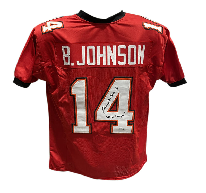Brad Johnson Signed Tampa Bay Buccaneers Red Pro Style Jersey SB 37 Champs