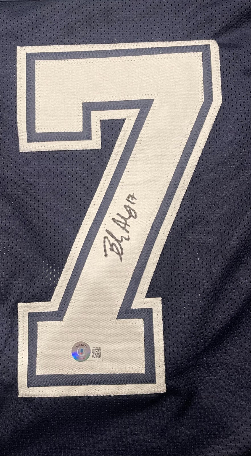 Brandon Aubrey Dallas Cowboys Signed Navy Custom Jersey (Beckett Witnessed)