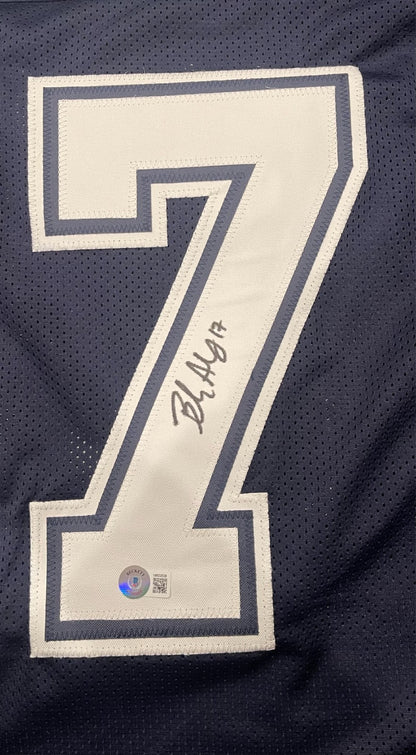 Brandon Aubrey Dallas Cowboys Signed Navy Custom Jersey (Beckett Witnessed)