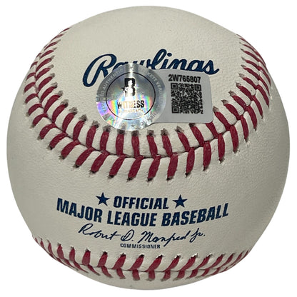 Steve Sax Signed '82 NL ROY Inscribed Official Major League Baseball BAS