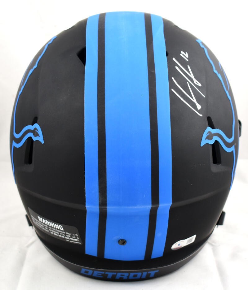 Hendon Hooker Signed Detroit Lions Full Size Eclipse Speed Helmet