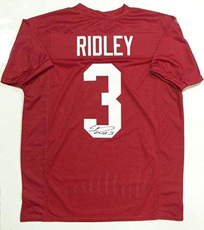 Calvin Ridley Signed Custom Red Football Jersey