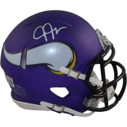 Justin Jefferson Minnesota Vikings Autographed Mini Helmet Beckett Witness