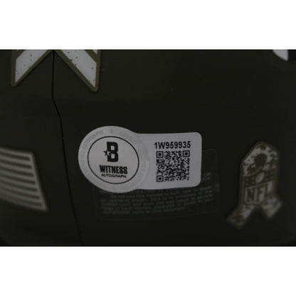 Edgerrin James Autographed Indianapolis Colts 2022 Salute to Service Mini Helmet