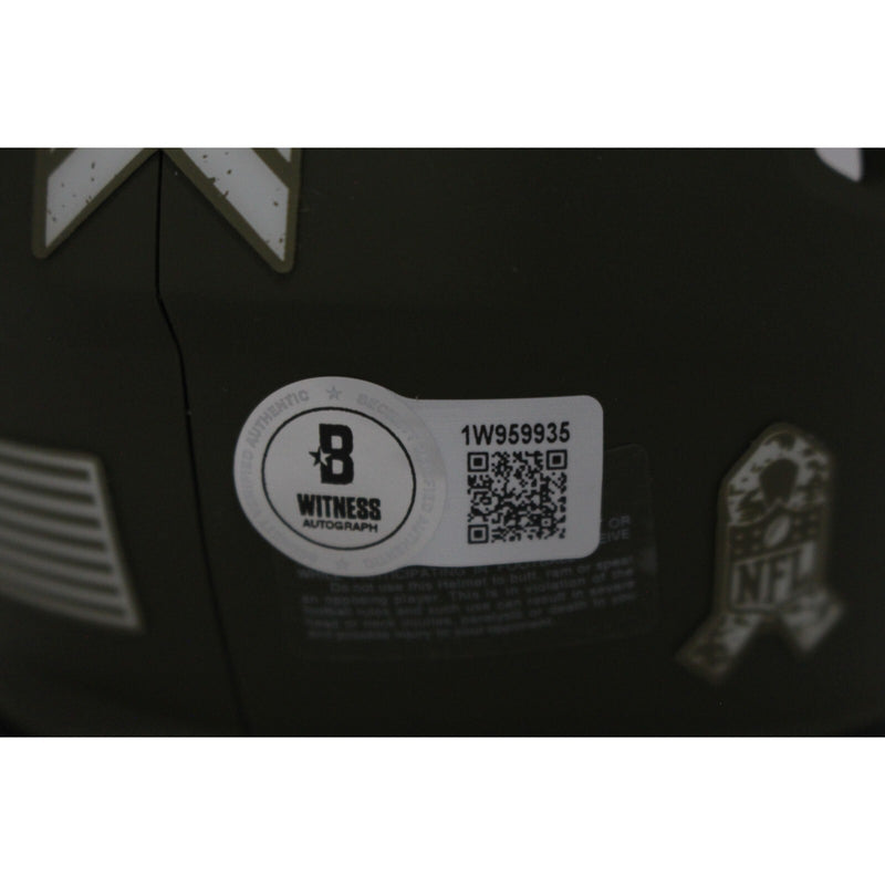 Edgerrin James Autographed Indianapolis Colts 2022 Salute to Service Mini Helmet