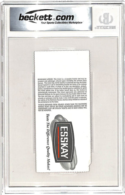 Ray Lewis Signed Baltimore Ravens Ticket Stub - Beckett Slabbed (1996)