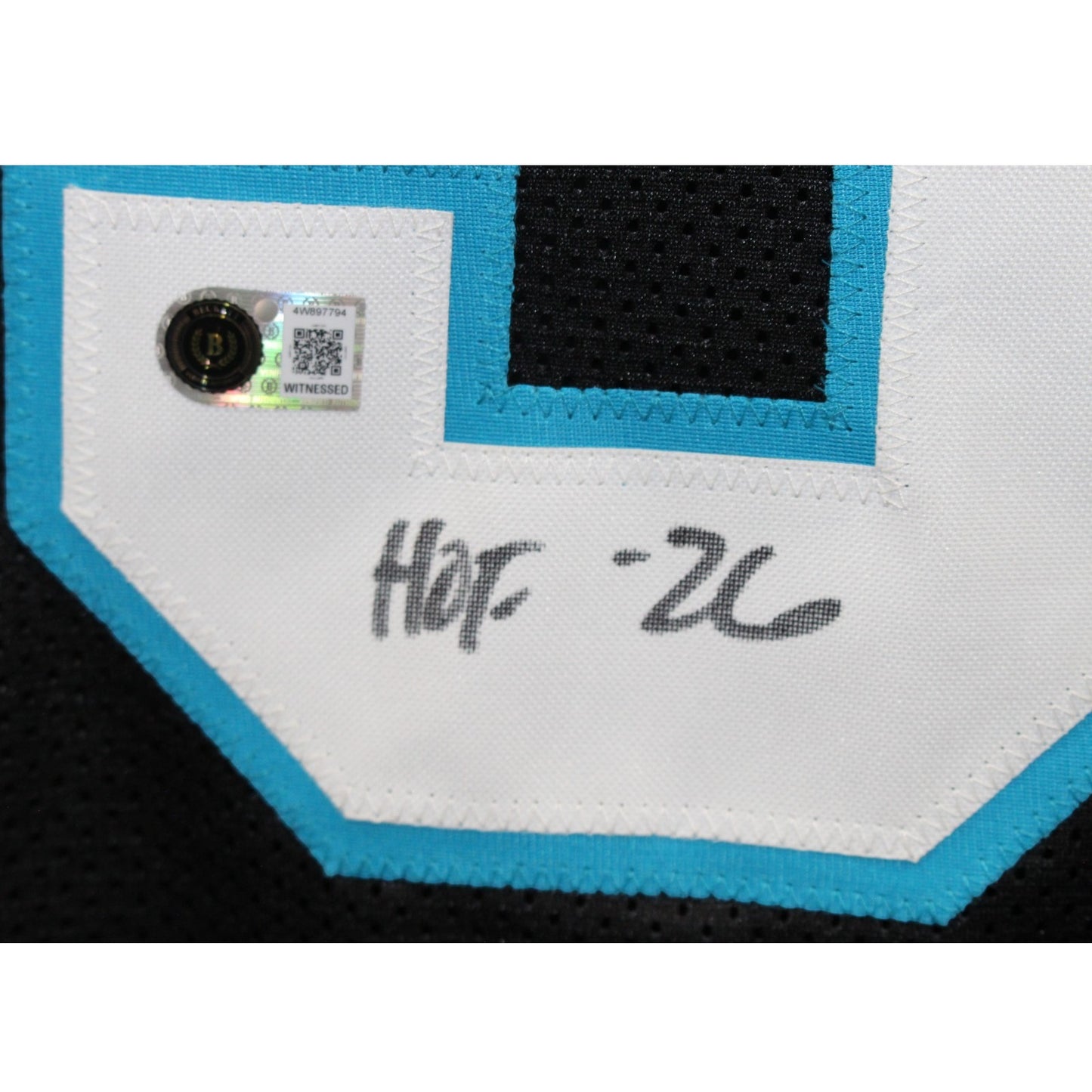 Luke Kuechly Signed Carolina Panthers Black Jersey - HOF Inscription