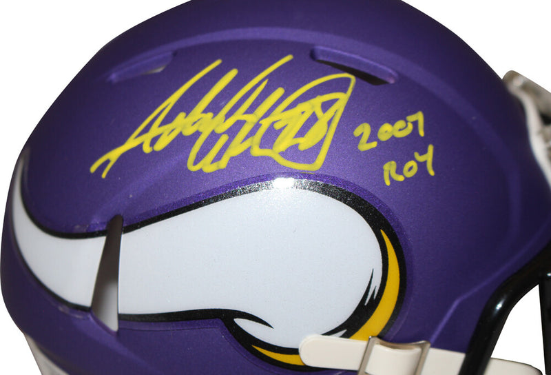 Adrian Peterson Signed Minnesota Vikings Speed Mini Helmet (2007 ROY)