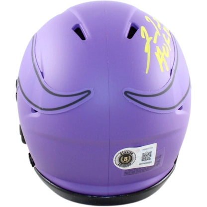 Fran Tarkenton Signed Minnesota Vikings Mini Helmet - HOF Inscription