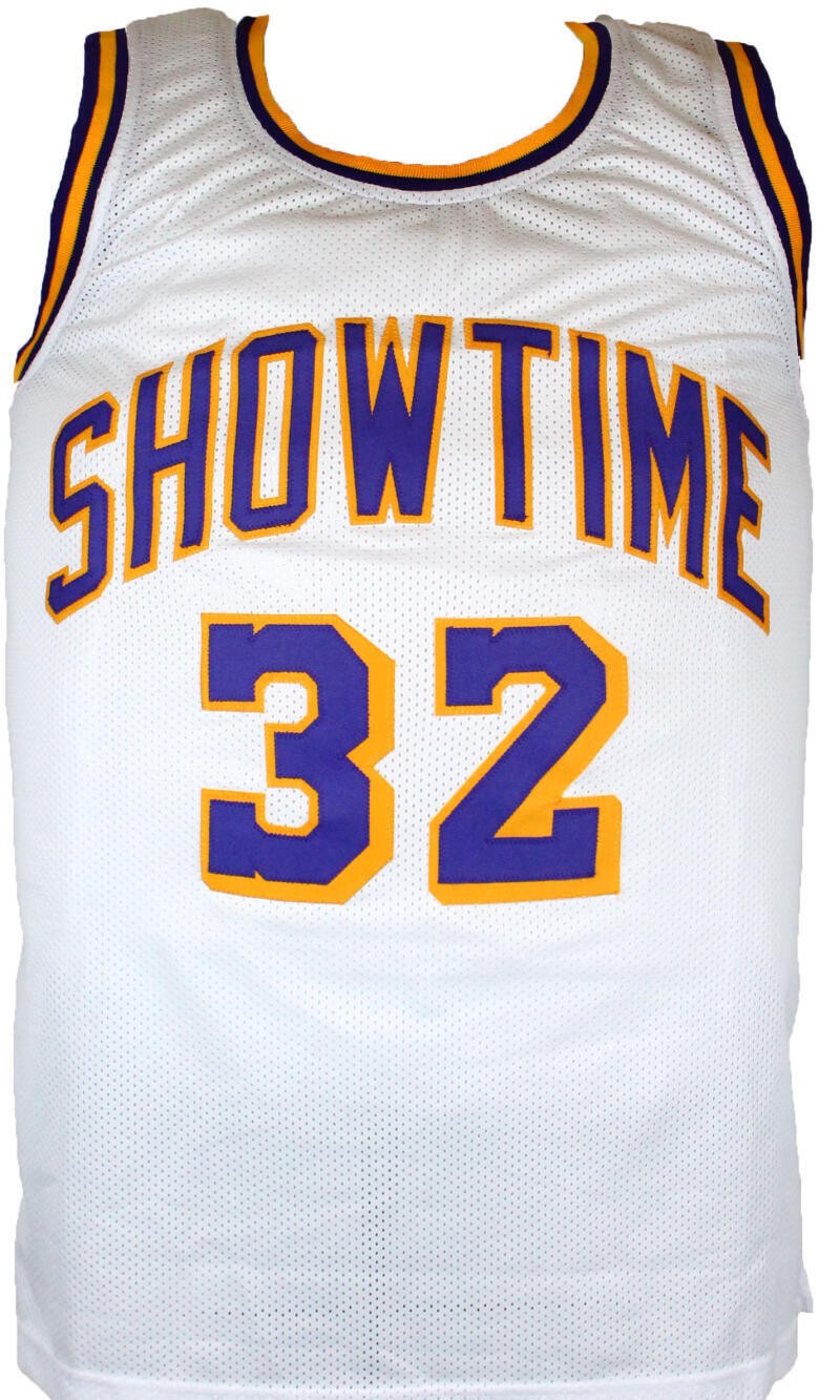 Magic Johnson Autographed Los Angeles White Custom Jersey