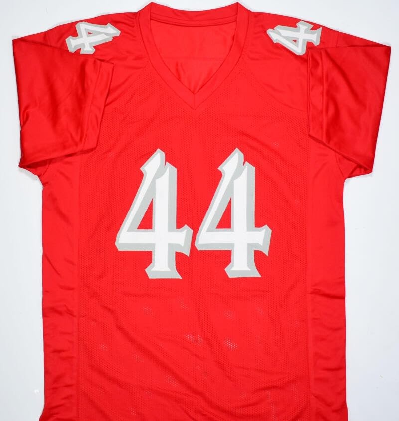 Brian Urlacher Autographed Red Custom College Style Jersey