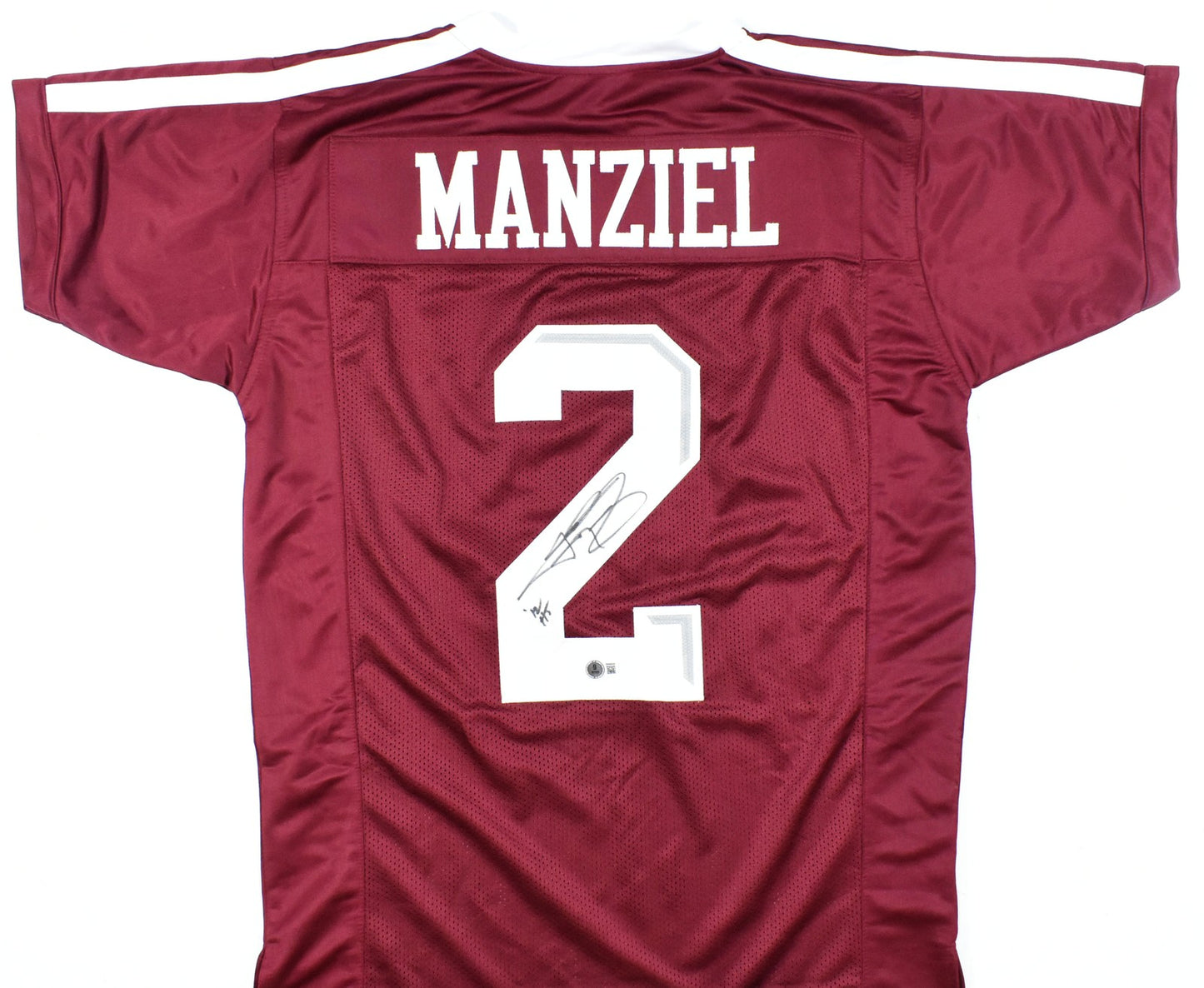 Johnny Manziel Autographed Maroon Custom Jersey - '12 Heisman Inscribed