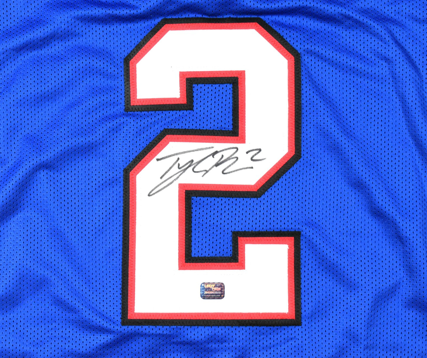 Tyler Bass Autographed Buffalo Bills Custom Blue Jersey