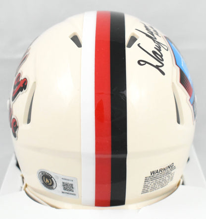 Warren Moon Autographed HOF Retro Speed Mini Helmet