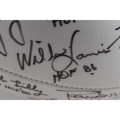 Butkus, Dorsett & More Multi-Signed NFL Hall of Fame Logo Football