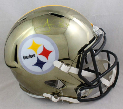 James Conner Signed Pittsburgh Steelers Full Size Chrome Helmet