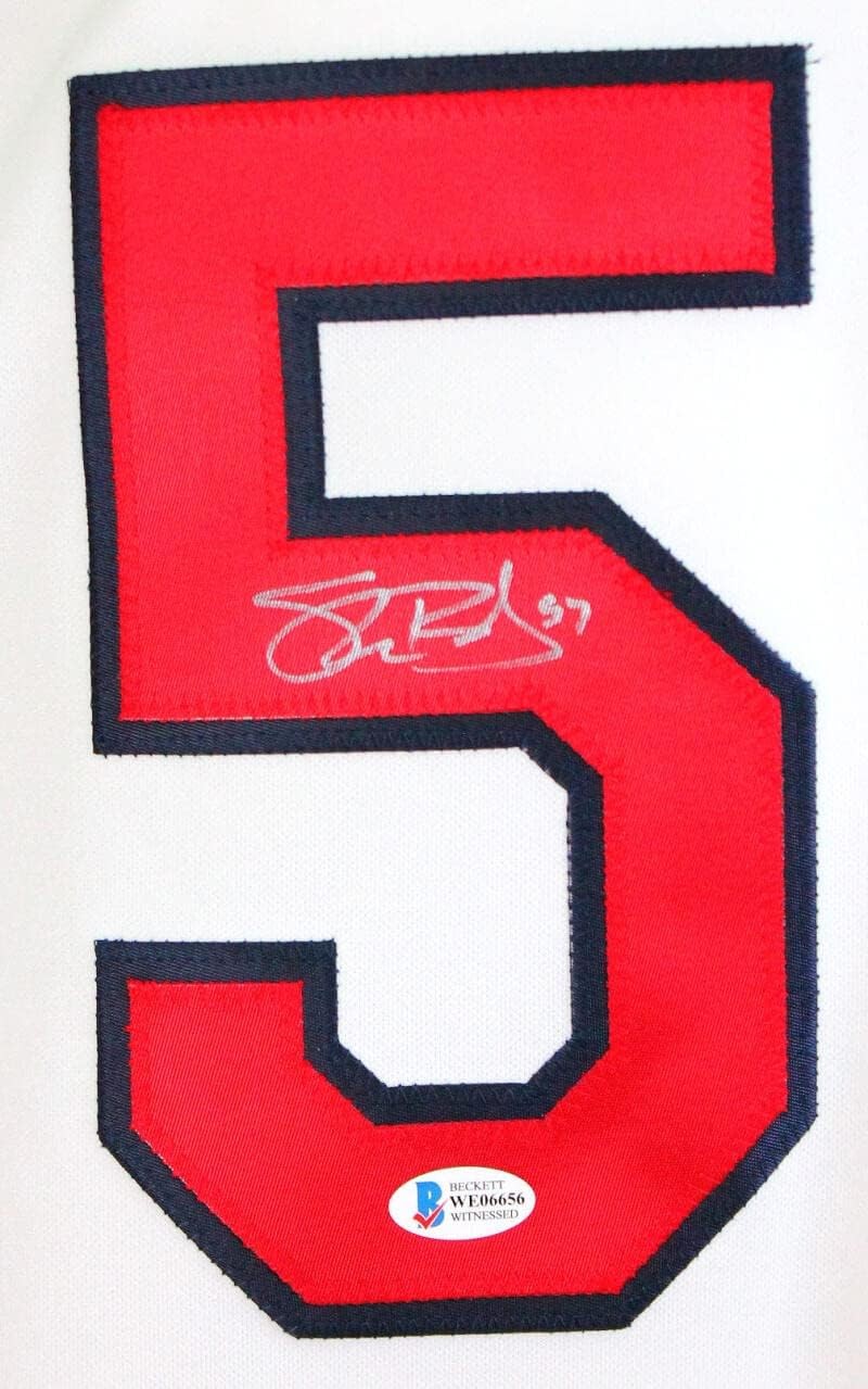 Shane Bieber Autographed Cleveland Indians White Majestic Jersey