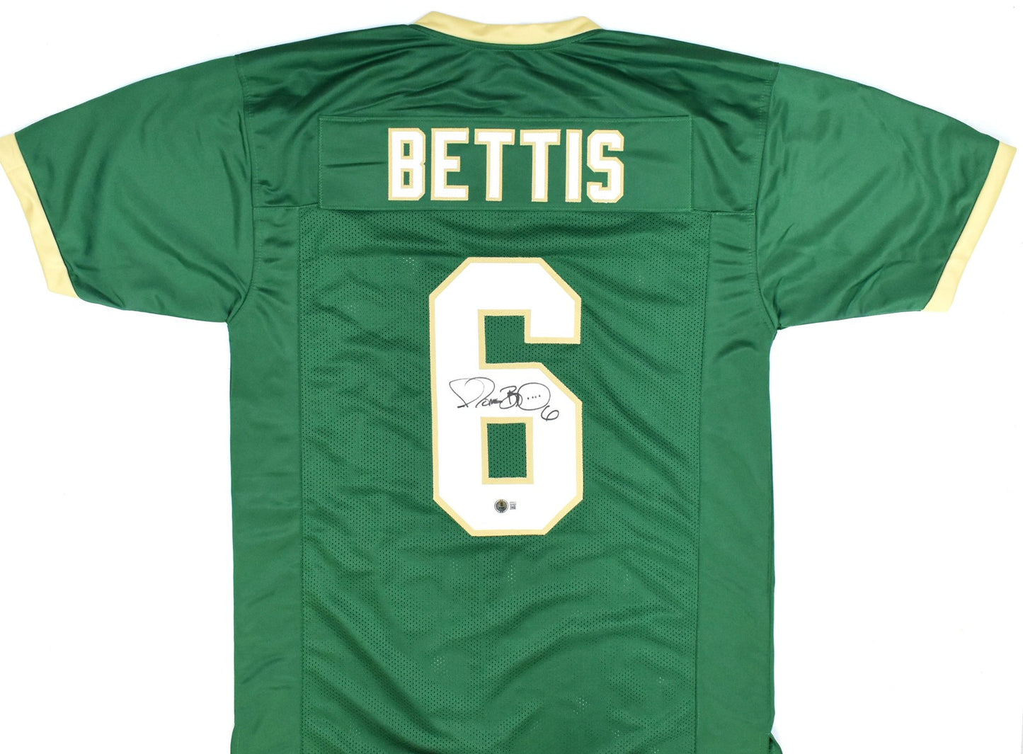 Jerome Bettis Signed Notre Dame Fighting Irish Custom Green Jersey