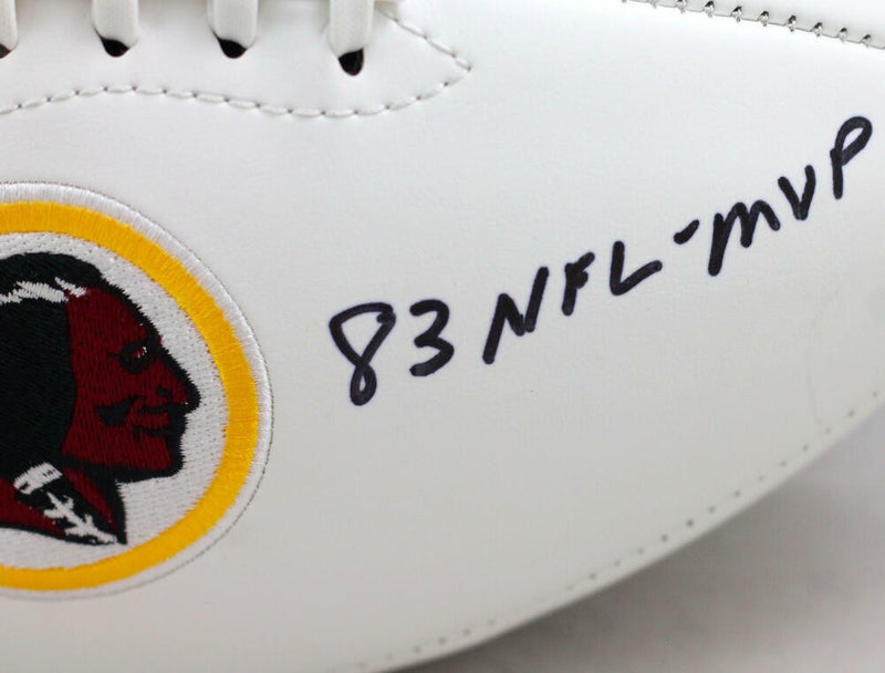 Joe Theismann Signed Washington Logo Football with MVP Inscription